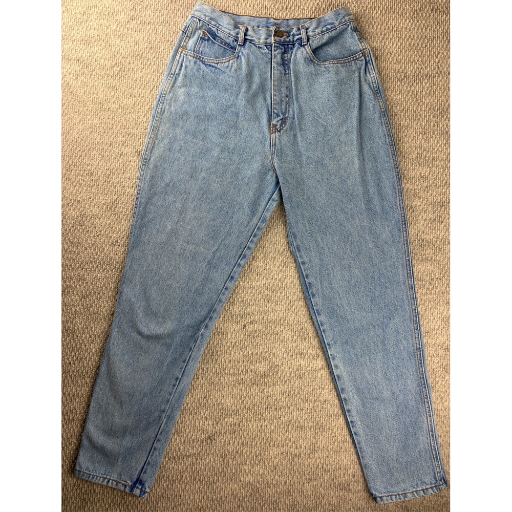 Vintage RIO by Stefano Jeans Womens 31x27 High Rise Tapered Mom Light Wash